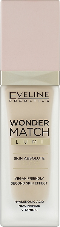 Сияющая тональная основа - Eveline Cosmetics Wonder Match Lumi Foundation SPF 20 — фото N1