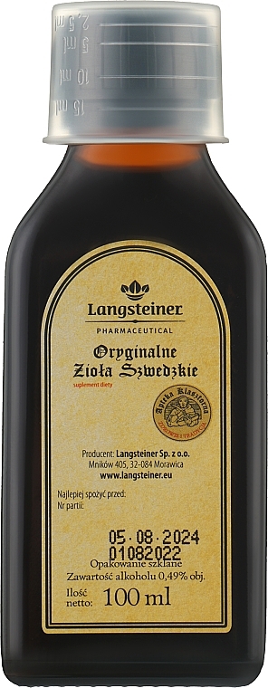 Диетическая добавка «Оригинальные шведские травы» - Langsteiner — фото N1