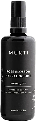 Зволожувальний спрей для обличчя з квіткою троянди - Mukti Organics Rose Blossom Hydrating Mist — фото N1