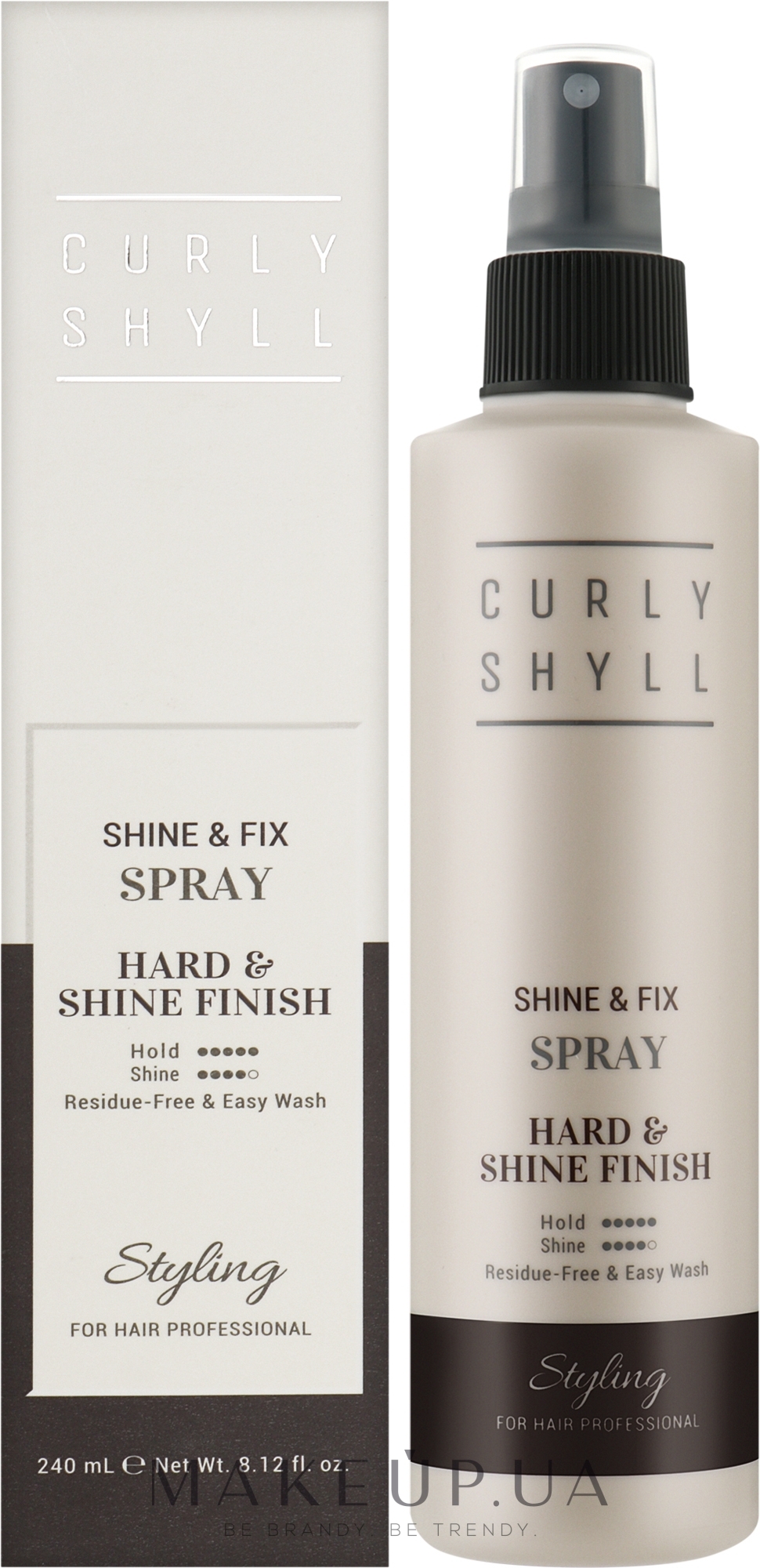 Фиксирующий спрей для волос - Curly Shyll Shine & Fix Spray — фото 240ml