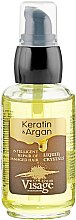 Парфумерія, косметика Рідкі кристали для волосся з кератином і арганієвою олією - Visage Keratin & Argan Liquid Crystals