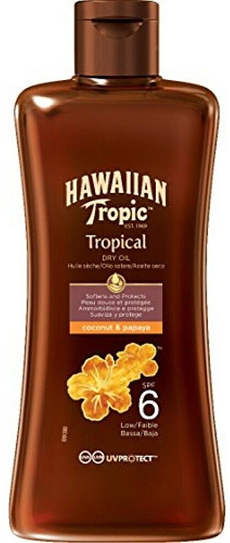 Сухое масло для загара SPF6 - Hawaiian Tropic Hawaiian Tropic SPF6 Protective Dry Oil — фото N1