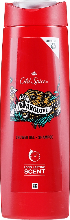 Шампунь-гель для душа 2в1 - Old Spice Bearglove Shower Gel + Shampoo 2-in-1 — фото N3