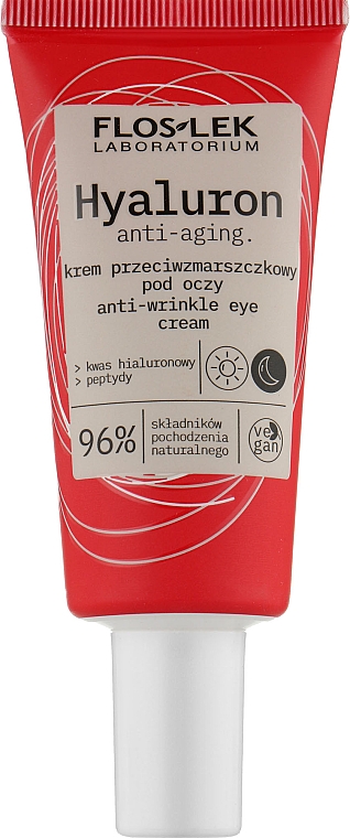 Крем против морщин для кожи вокруг глаз - Floslek Hyaluron Anti-Wrinkle Eye Cream