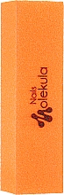 Баф 4-х сторонний 120/120, неоново-оранжевый - Nails Molekula — фото N1