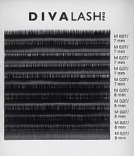Ресницы для наращивания M 0.07 (7-8 мм), 10 линий - Divalashpro — фото N1
