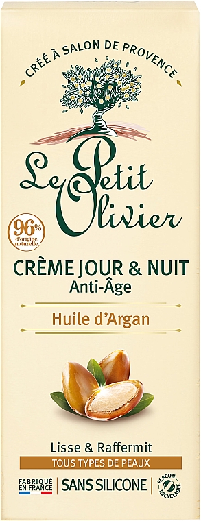 Антивозрастной крем день-ночь с аргановым маслом - Le Petit Olivier Organic Face Care with Argan Cream — фото N2