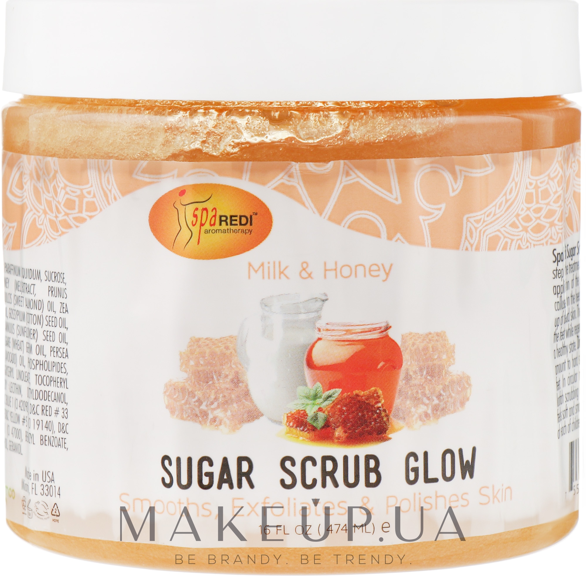 Сахарный скраб для тела - SpaRedi Sugar Scrub Milk & Honey — фото 473ml