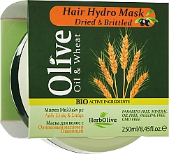 Маска для сухого волосся з пшеницею та олією оливи - Madis HerbOlive Hydro Hair Mask Olive Oil & Wheat — фото N2