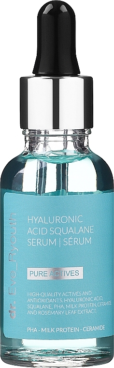 Активна сироватка з гіалуроновою кислотою - Dr. Eve_Ryouth Hyaluronic acid Squalane Hydro Boost Active Serum — фото N1