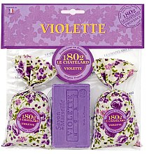 Парфумерія, косметика Набір - Le Chatelard 1802 Violette (soap/100g + pouch/2x18g)