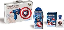 Духи, Парфюмерия, косметика Набор - Admiranda Captain America (sh/gel/300ml + edt/50ml + bag)