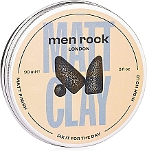 Матова глина для волосся, сильна фіксація - Men Rock Matt Clay High Hold Matt Finish — фото N2