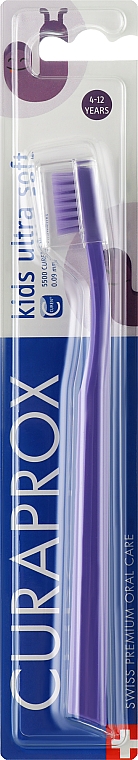 Зубна щітка дитяча "CS Kids Ultra Soft", фіолетова - Curaprox — фото N1