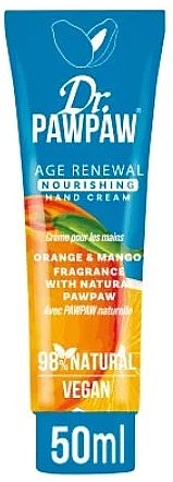 Крем для рук "Апельсин и манго" - Dr. PawPaw Age Renewal Nourishing Orange & Mango Hand Cream  — фото N1