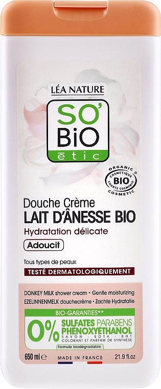 Крем для душу з ослиним молоком - So'Bio Etic Cream Shower — фото N2