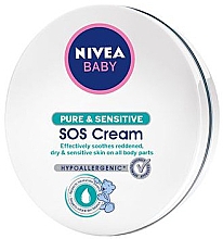 Заспокійливий дитячий крем - NIVEA Baby Pure & Sensitive SOS Cream — фото N1