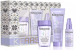 Духи, Парфюмерия, косметика Набор - Kérastase Blond Absolu Small Christmas Set (sham/80ml + cond/75ml + serum/45ml)