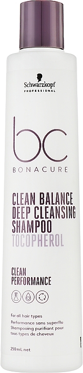 УЦІНКА Шампунь для волосся - Schwarzkopf Professional Bonacure Clean Balance Deep Cleansing Shampoo * — фото N1