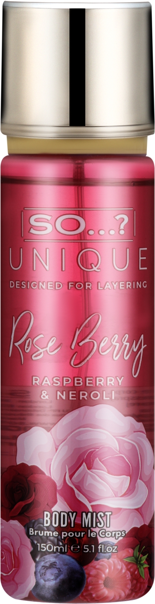 Спрей для тіла - So…? Unique Rose Berry Body Mist — фото 150ml