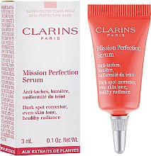 Духи, Парфюмерия, косметика Сыворотка, выравнивающая тон кожи - Clarins Mission Perfection Serum (пробник)