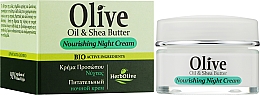 Живильний нічний крем для обличчя з маслом ши - Madis HerbOlive Face Nourishing Night Cream — фото N2