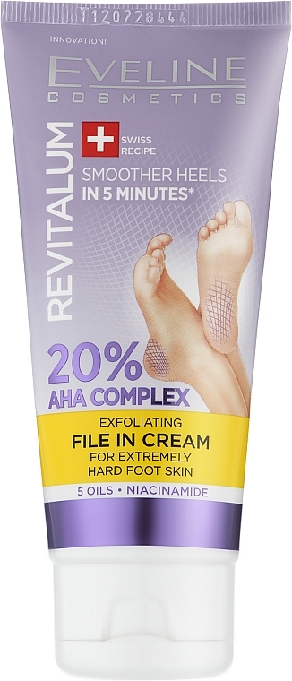 Отшелушивающий крем для очень сухой кожи стоп - Eveline Cosmetics Revitalum 20% AHA Complex