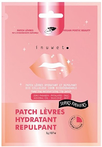 Зволожувальна маска для збільшення об'єму губ - Inuwet Plumping Moisturizing Lip Patch — фото N1