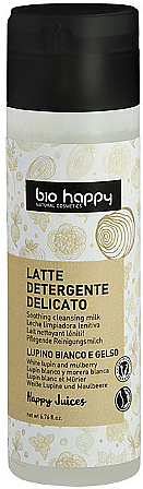 Очищувальне молочко для обличчя "Білий люпин і шовковиця" - Bio Happy Face Milk Cleanser — фото N1