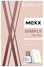 Mexx Simply For Her Eau - Набор ( edt/20ml + soap/75g) — фото N1