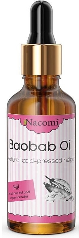 Олія для шкіри з ознаками старіння, з піпеткою - Nacomi Baobab Oil — фото N1