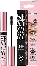 ПОДАРОК! Тушь для ресниц - Eveline Cosmetics Sexy Girl Volumizing Mascara 24h Stronger Long Lash Effect — фото N1