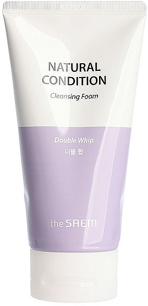 Пенка для умывания для чувствительной кожи - The Saem Natural Condition Cleansing Foam Double Whip — фото N1
