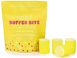 Духи, Парфюмерия, косметика Набор мини-губок, 4 шт - Spongelle Confection Mini Buffer Bits Jasmine Brulee