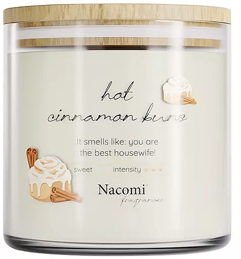 Ароматическая соевая свеча "Hot Cinnamon Buns" - Nacomi Fragrances — фото N1