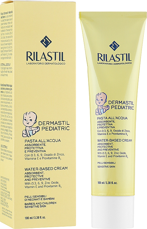 Защитный крем на водной основе для зоны подгузников - Rilastil Dermastil Pediatric Water-Based Cream — фото N2