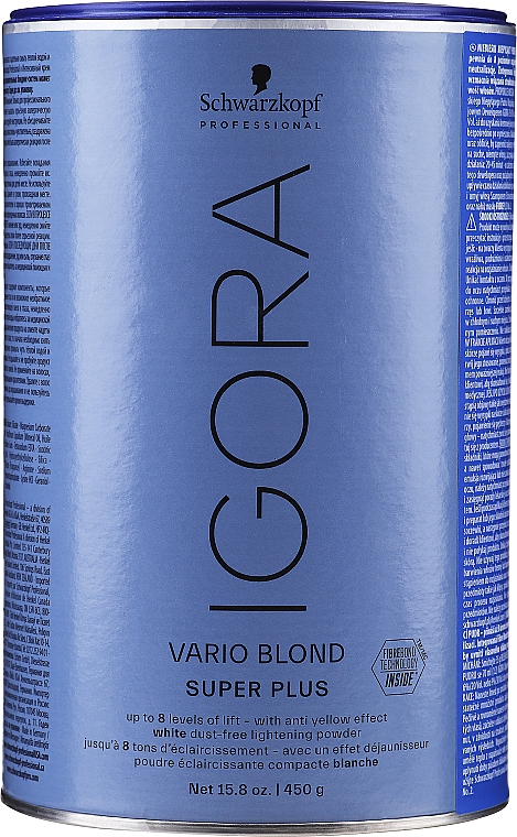 Освітлювальний порошок, що не створює пилу - Schwarzkopf Professional Igora Vario Blond Super Plus — фото N2