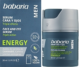 Сыворотка для лица и глаз для мужчин - Babaria Face And Eye Serum Energy Men — фото N2