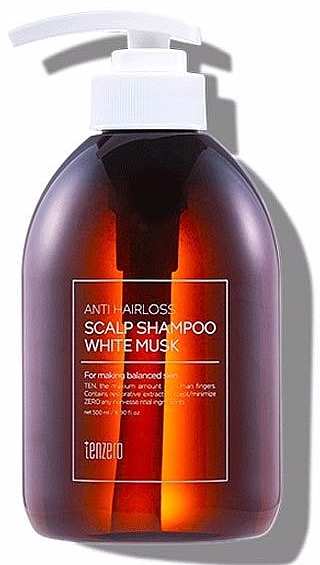 Шампунь против выпадения волос с белым мускусом - Tenzero Anti Hairloss Scalp Shampoo White Musk — фото N1