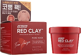 Маска для обличчя на основі червоної глини - Missha Amazon Red Clay Pore Mask — фото N2