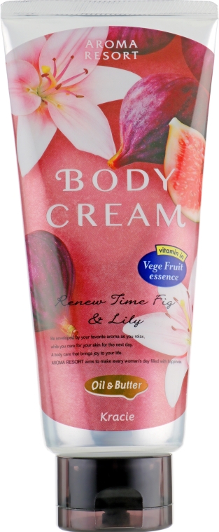Крем для тела "Лилия и инжир" - Kracie Aroma Resort Body Cream — фото N1