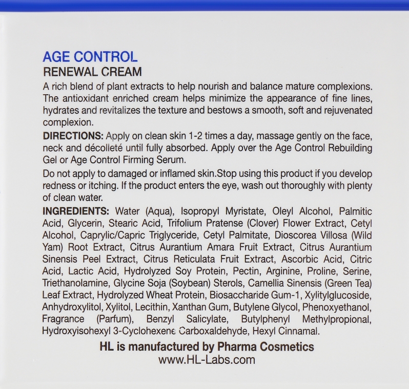 Крем для обличчя - Holy Land Cosmetics Age Control Renewal Cream — фото N2