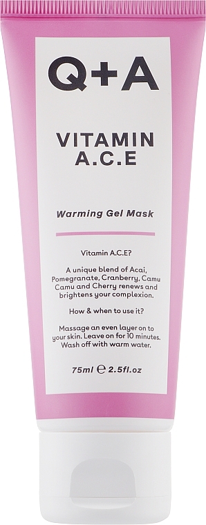 Мультивітамінна маска для обличчя - Q+A Vitamin A.C.E. Warming Gel Mask * — фото N1