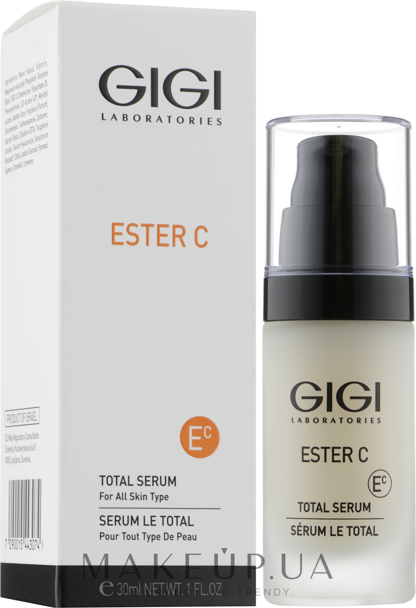 Увлажняющая сыворотка с эффектом осветления - Gigi Ester C Total Serum — фото 30ml