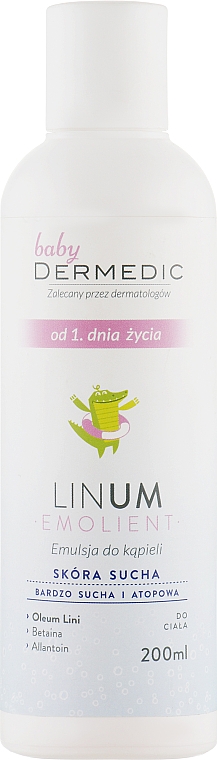 Эмульсия для ванны с 1-го дня жизни - Dermedic Linum Emolient Baby Emulsion