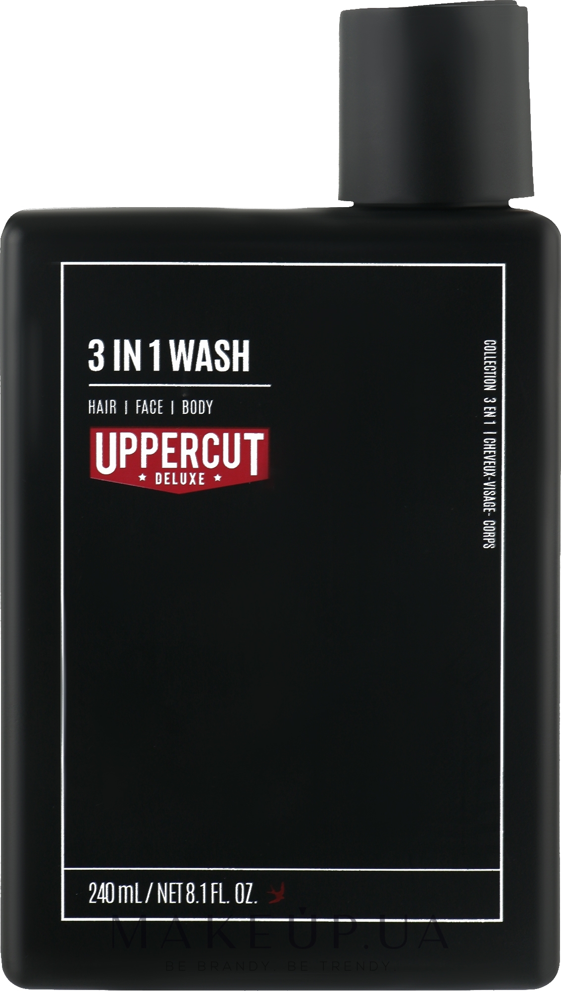 Очищающее средство для лица, тела и волос - Uppercut 3 in 1 Wash — фото 240ml