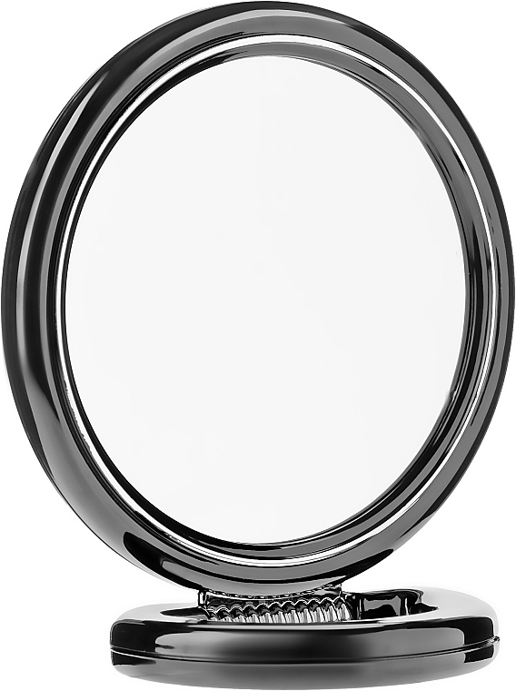 Двостороннє дзеркало кругле, на підставці, 9502, чорне, 15 см - Donegal Mirror — фото N1