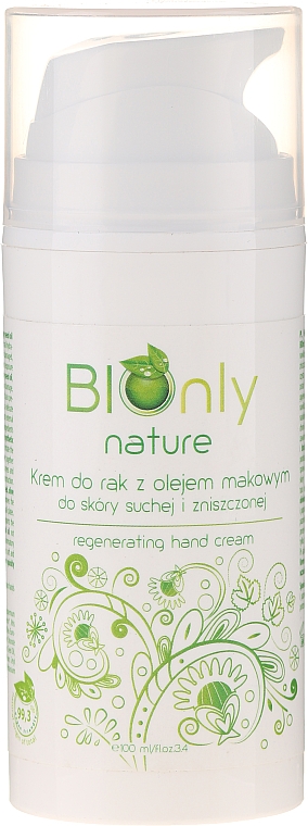 Відновлювальний крем для рук з маковою олією - BIOnly Nature Regenerating Hand Cream — фото N1