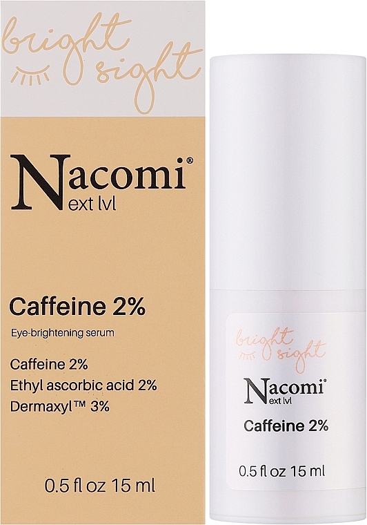 Осветляющая сыворотка для глаз 2% кофеина - Nacomi Next Level Caffeine 2% Eye Brightening Serum — фото N2