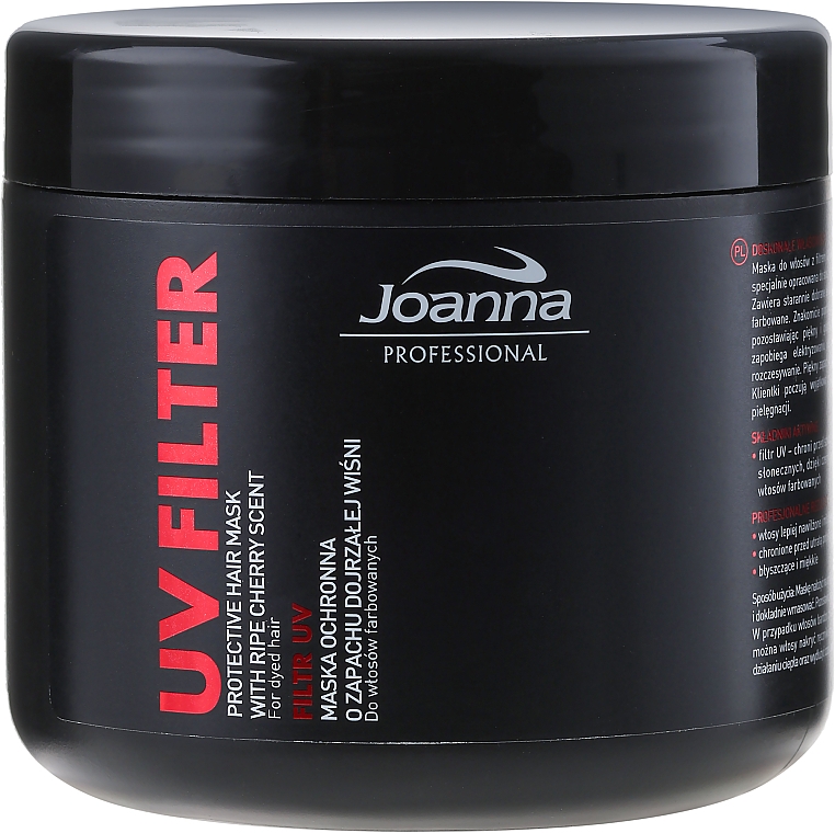 Маска с фильтром UV для окрашенных волос с ароматом вишни - Joanna Professional Hair Mask — фото N2